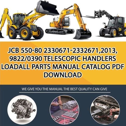 JCB 550-80 2330671-2332671,2013, 9822_0390 Telescopic Handlers Loadall Parts manual catalog PDF Download