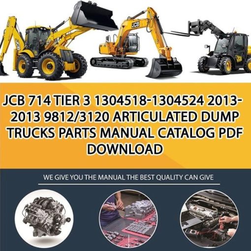 JCB 714 tier 3 1304518-1304524 2013-2013 9812_3120 Articulated Dump Trucks Parts manual catalog PDF Download