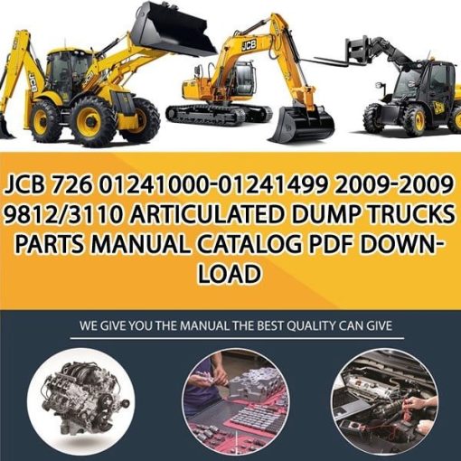 JCB 726 01241000-01241499 2009-2009 9812_3110 Articulated Dump Trucks Parts manual catalog PDF Download