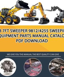 JCB 7FT SWEEPER 9812_4255 Sweeping Equipment Parts manual catalog PDF Download
