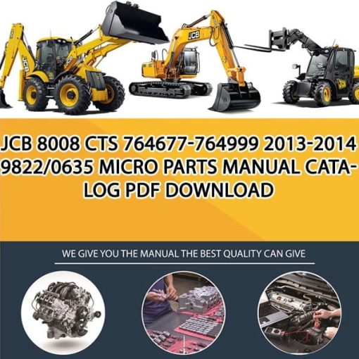 JCB 8008 CTS 764677-764999 2013-2014 9822_0635 Micro Parts manual catalog PDF Download