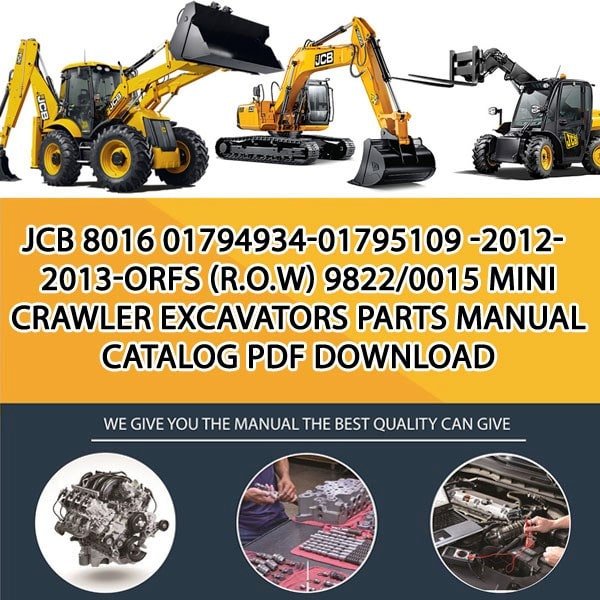 JCB 8016 01794934-01795109 -2012-2013-ORFS (R.O.W) 9822_0015 Mini Crawler Excavators Parts manual catalog PDF Download