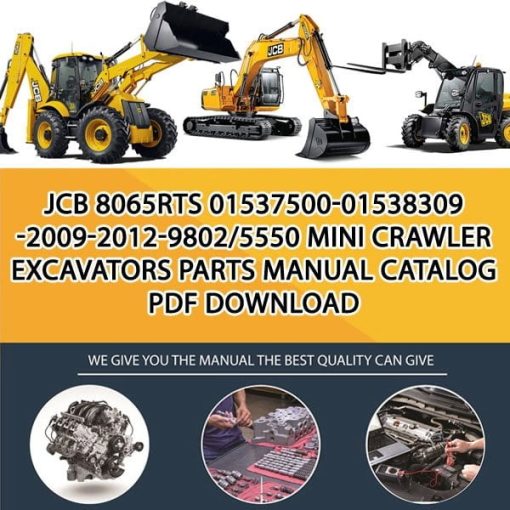 JCB 8065RTS 01537500-01538309 -2009-2012-9802_5550 Mini Crawler Excavators Parts manual catalog PDF Download