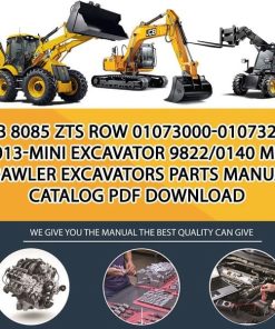 JCB 8085 ZTS ROW 01073000-01073203 -2013-Mini Excavator 9822_0140 Mini Crawler Excavators Parts manual catalog PDF Download