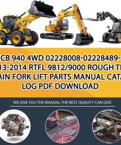 JCB 940 4WD 02228008-02228489-2013-2014 RTFL 9812_9000 Rough Terrain Fork Lift Parts manual catalog PDF Download