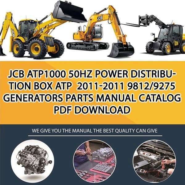 JCB ATP1000 50HZ POWER DISTRIBUTION BOX ATP 2011-2011 9812_9275 Generators Parts manual catalog PDF Download