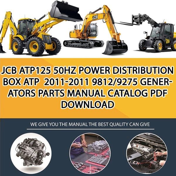 JCB ATP125 50HZ POWER DISTRIBUTION BOX ATP 2011-2011 9812_9275 Generators Parts manual catalog PDF Download