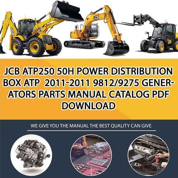 JCB ATP250 50H POWER DISTRIBUTION BOX ATP 2011-2011 9812_9275 Generators Parts manual catalog PDF Download