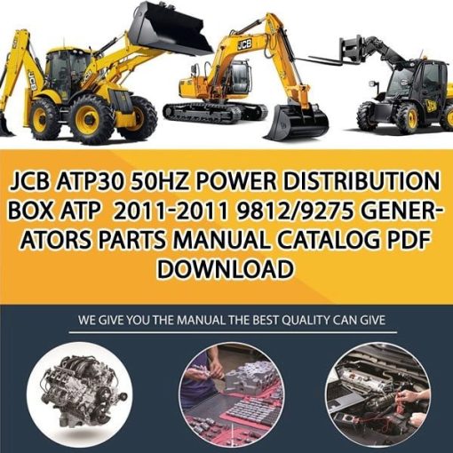 JCB ATP30 50HZ POWER DISTRIBUTION BOX ATP 2011-2011 9812_9275 Generators Parts manual catalog PDF Download