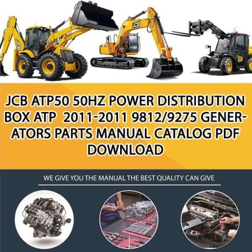 JCB ATP50 50HZ POWER DISTRIBUTION BOX ATP 2011-2011 9812_9275 Generators Parts manual catalog PDF Download