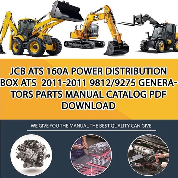 JCB ATS 160A POWER DISTRIBUTION BOX ATS 2011-2011 9812_9275 Generators Parts manual catalog PDF Download