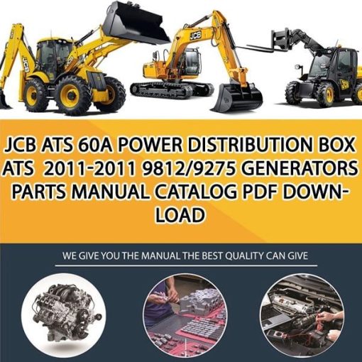 JCB ATS 60A POWER DISTRIBUTION BOX ATS 2011-2011 9812_9275 Generators Parts manual catalog PDF Download