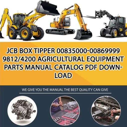 JCB BOX TIPPER 00835000-00869999 9812_4200 Agricultural Equipment Parts manual catalog PDF Download