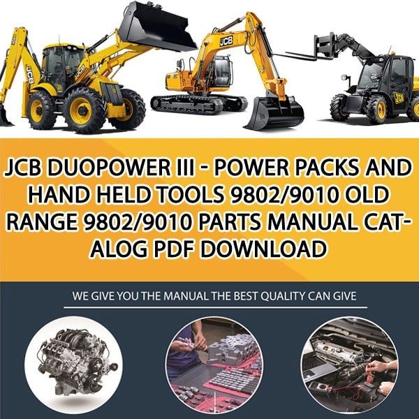 JCB DUOPOWER III - Power Packs and Hand Held Tools 9802_9010 Old Range 9802_9010 Parts manual catalog PDF Download