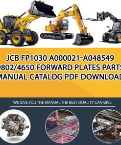 JCB FP1030 A000021-A048549 9802_4650 Forward Plates Parts manual catalog PDF Download