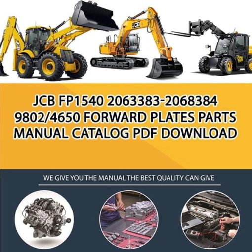JCB FP1540 2063383-2068384 9802_4650 Forward Plates Parts manual catalog PDF Download