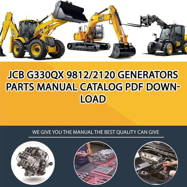 JCB G330QX 9812_2120 Generators Parts manual catalog PDF Download