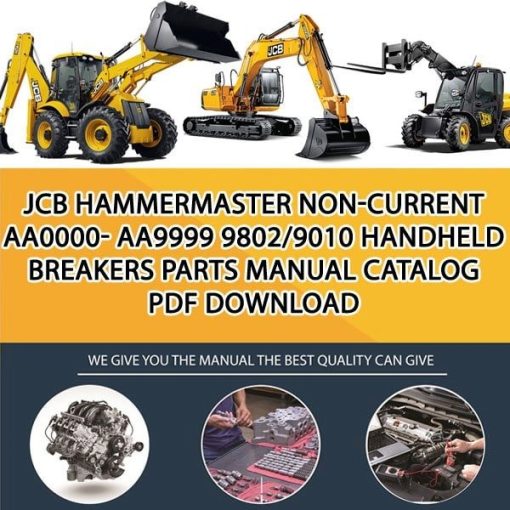 JCB HAMMERMASTER NON-CURRENT AA0000- AA9999 9802_9010 Handheld Breakers Parts manual catalog PDF Download