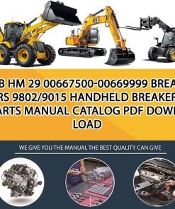 JCB HM 29 00667500-00669999 BREAKERS 9802_9015 Handheld Breakers Parts manual catalog PDF Download