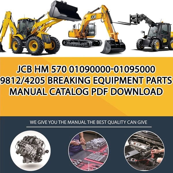 JCB HM 570 01090000-01095000 9812_4205 Breaking Equipment Parts manual catalog PDF Download