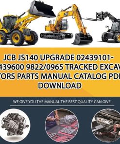 JCB JS140 UPGRADE 02439101-02439600 9822_0965 Tracked Excavators Parts manual catalog PDF Download