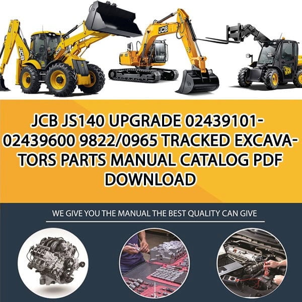 JCB JS140 UPGRADE 02439101-02439600 9822_0965 Tracked Excavators Parts manual catalog PDF Download