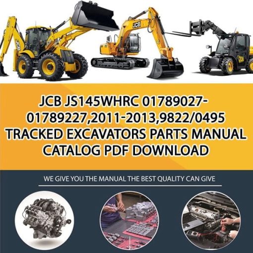 JCB JS145WHRC 01789027-01789227,2011-2013,9822_0495 Tracked Excavators Parts manual catalog PDF Download