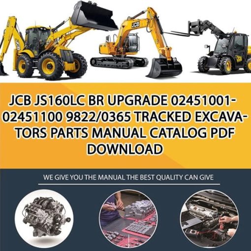 JCB JS160LC BR UPGRADE 02451001-02451100 9822_0365 Tracked Excavators Parts manual catalog PDF Download