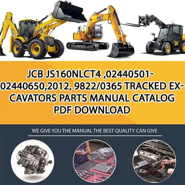 JCB JS160NLCT4 ,02440501-02440650,2012, 9822_0365 Tracked Excavators Parts manual catalog PDF Download