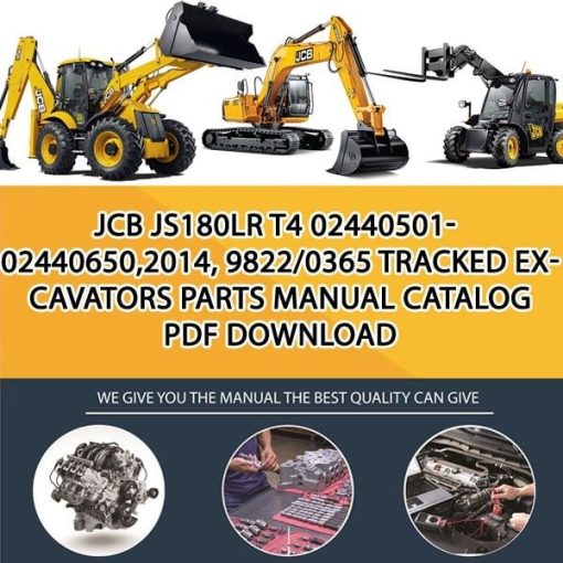 JCB JS180LR T4 02440501-02440650,2014, 9822_0365 Tracked Excavators Parts manual catalog PDF Download