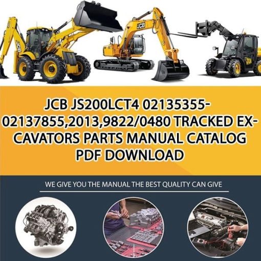 JCB JS200LCT4 02135355-02137855,2013,9822_0480 Tracked Excavators Parts manual catalog PDF Download