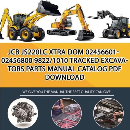 JCB JS220LC XTRA DOM 02456601-02456800 9822_1010 Tracked Excavators Parts manual catalog PDF Download