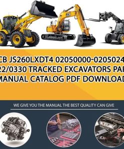 JCB JS260LXDT4 02050000-02050249 9822_0330 Tracked Excavators Parts manual catalog PDF Download