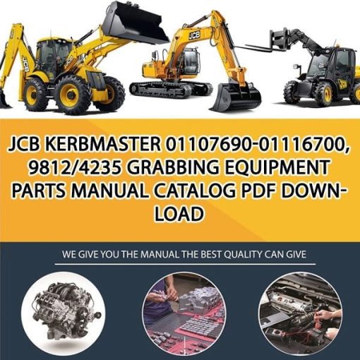 JCB KERBMASTER 01107690-01116700, 9812_4235 Grabbing Equipment Parts manual catalog PDF Download