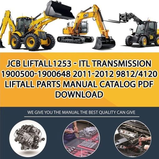 JCB LIFTALL1253 - ITL TRANSMISSION 1900500-1900648 2011-2012 9812_4120 Liftall Parts manual catalog PDF Download