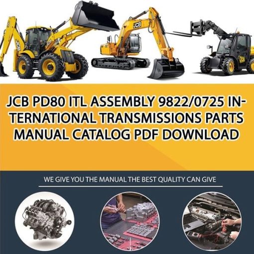 JCB PD80 ITL ASSEMBLY 9822_0725 International Transmissions Parts manual catalog PDF Download