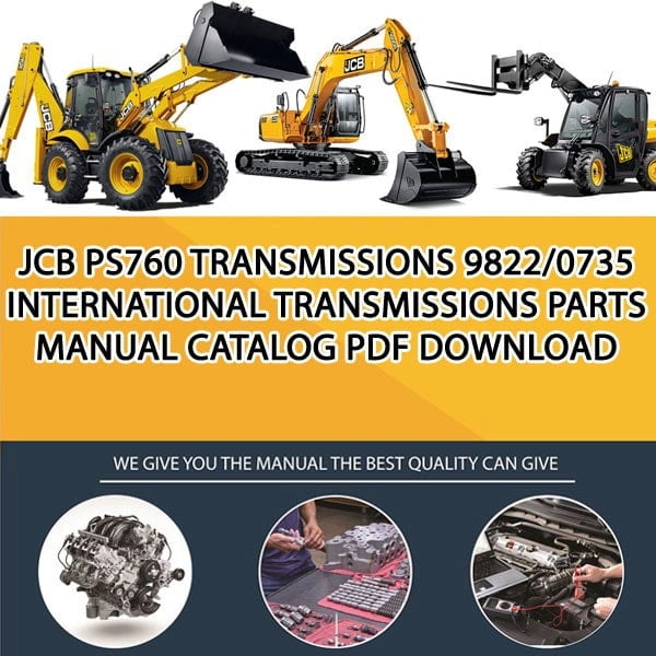JCB PS760 Transmissions 9822_0735 International Transmissions Parts manual catalog PDF Download