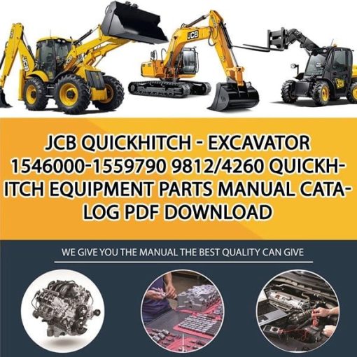 JCB QUICKHITCH - EXCAVATOR 1546000-1559790 9812_4260 Quickhitch Equipment Parts manual catalog PDF Download