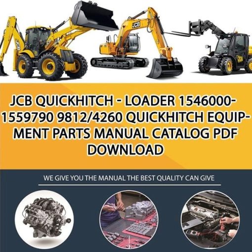 JCB QUICKHITCH - LOADER 1546000-1559790 9812_4260 Quickhitch Equipment Parts manual catalog PDF Download