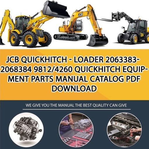 JCB QUICKHITCH - LOADER 2063383-2068384 9812_4260 Quickhitch Equipment Parts manual catalog PDF Download