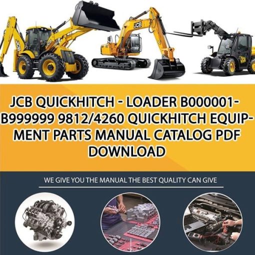 JCB QUICKHITCH - LOADER B000001-B999999 9812_4260 Quickhitch Equipment Parts manual catalog PDF Download