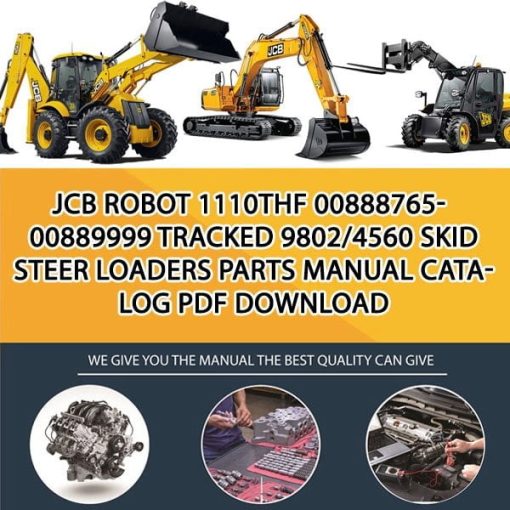 JCB ROBOT 1110THF 00888765-00889999 TRACKED 9802_4560 Skid Steer Loaders Parts manual catalog PDF Download