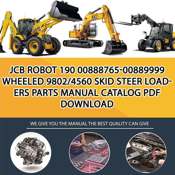 JCB ROBOT 190 00888765-00889999 WHEELED 9802_4560 Skid Steer Loaders Parts manual catalog PDF Download
