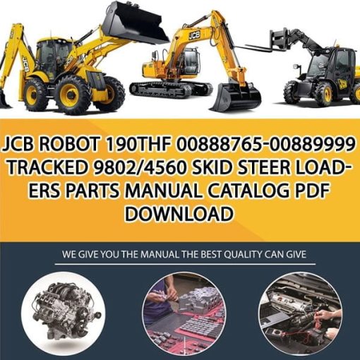 JCB ROBOT 190THF 00888765-00889999 TRACKED 9802_4560 Skid Steer Loaders Parts manual catalog PDF Download