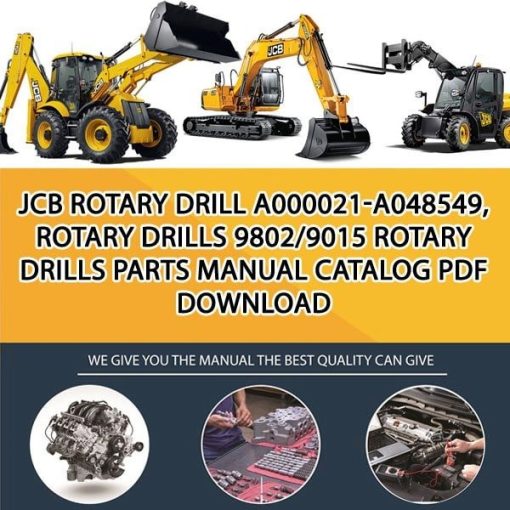 JCB ROTARY DRILL A000021-A048549, ROTARY DRILLS 9802_9015 Rotary Drills Parts manual catalog PDF Download