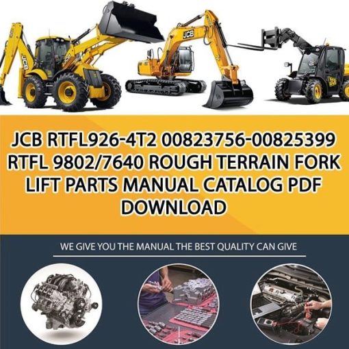 JCB RTFL926-4T2 00823756-00825399 RTFL 9802_7640 Rough Terrain Fork Lift Parts manual catalog PDF Download