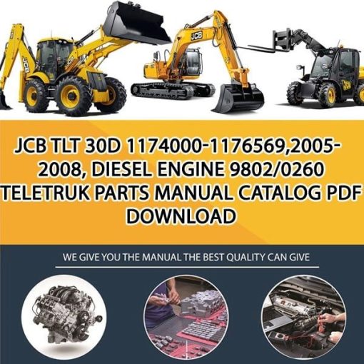 JCB TLT 30D 1174000-1176569,2005-2008, Diesel Engine 9802_0260 Teletruk Parts manual catalog PDF Download