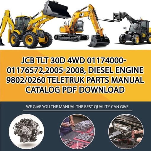 JCB TLT 30D 4WD 01174000-01176572,2005-2008, Diesel Engine 9802_0260 Teletruk Parts manual catalog PDF Download