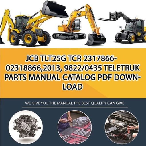 JCB TLT25G TCR 2317866-02318866,2013, 9822_0435 Teletruk Parts manual catalog PDF Download