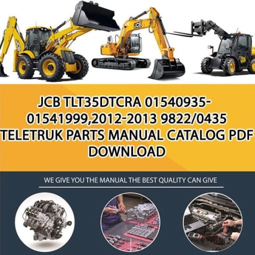 JCB TLT35DTCRA 01540935-01541999,2012-2013 9822_0435 Teletruk Parts manual catalog PDF Download
